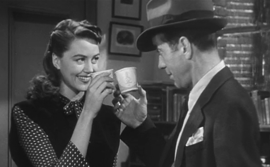 Humphrey Bogart and Dorothy Malone in The Big Sleep